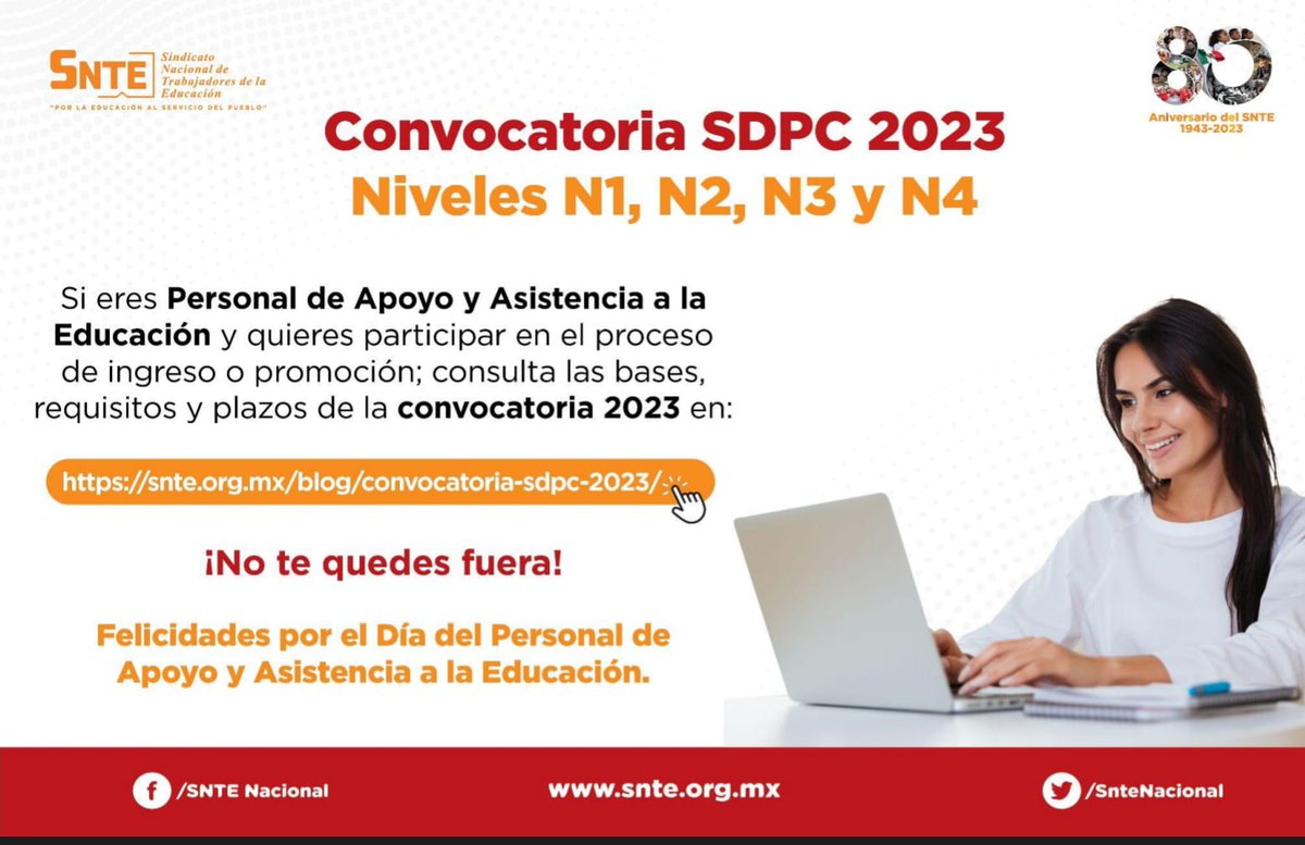 secc11cdmx's tweet photo. ‼️Importante‼️

Si eres PAAE esto es para ti 👉Ya está la convocatoria del Sistema de Desarrollo Profesional de Carrera 📰 Niveles N1✔️ N2✔️ N3✔️ y N4✔️ para quienes deseen participar en el 👉Proceso de Ingreso o 👉Promoción 2023 🗓️

Consulta bases  👇
https://t.co/DeqySoyKCx 🧑‍💻 https://t.co/VBw70dR3pQ
