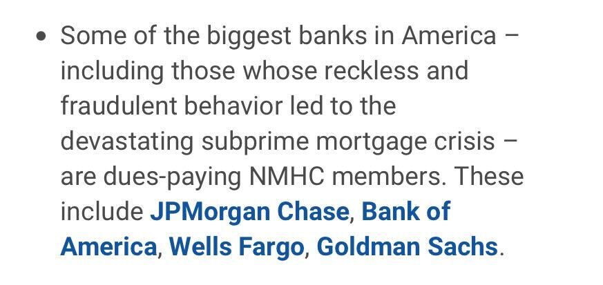 <a href="/ApartmentWire/">NMHC</a> NMHC represents nearly 2,000 companies — including abusive private equity landlords and big banks. tinyurl.com/9md7fbxm