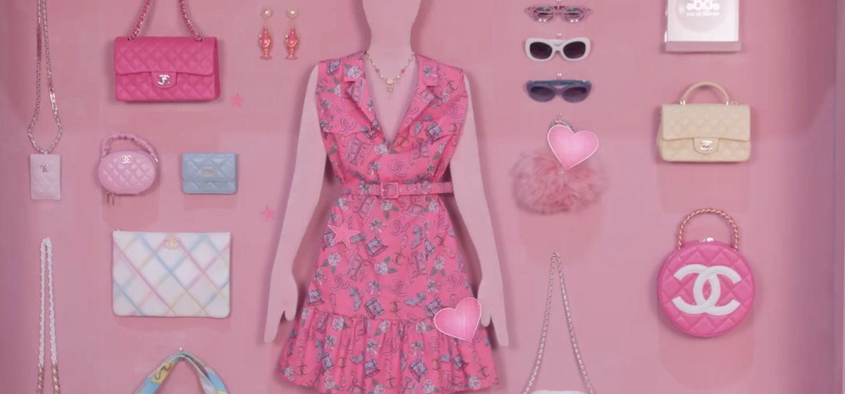 modelsdiaryy's tweet image. according to costume designer jacqueline durran #Barbie ’s closet mostly consists of chanel couture archives — mainly 1980s pieces, here’s a thread of everything in her closet &amp;amp; all the looks margot robbie wore