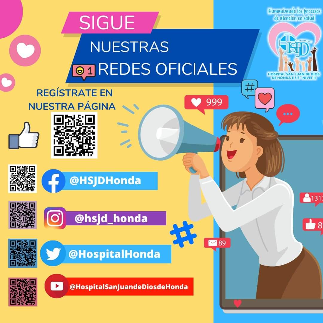 HospitalHonda's tweet image. 📣 Entérate de las diversas actividades realizadas en el @HospitalHonda.📱

🎙No olvides nuestras redes sociales, mantente informado y conoce la labor de nuestra gran familia hospitalaria.🏥

#RedesSociales
#HondaTolima
#interacción
#Seguidores
#conócenos
#Infórmate