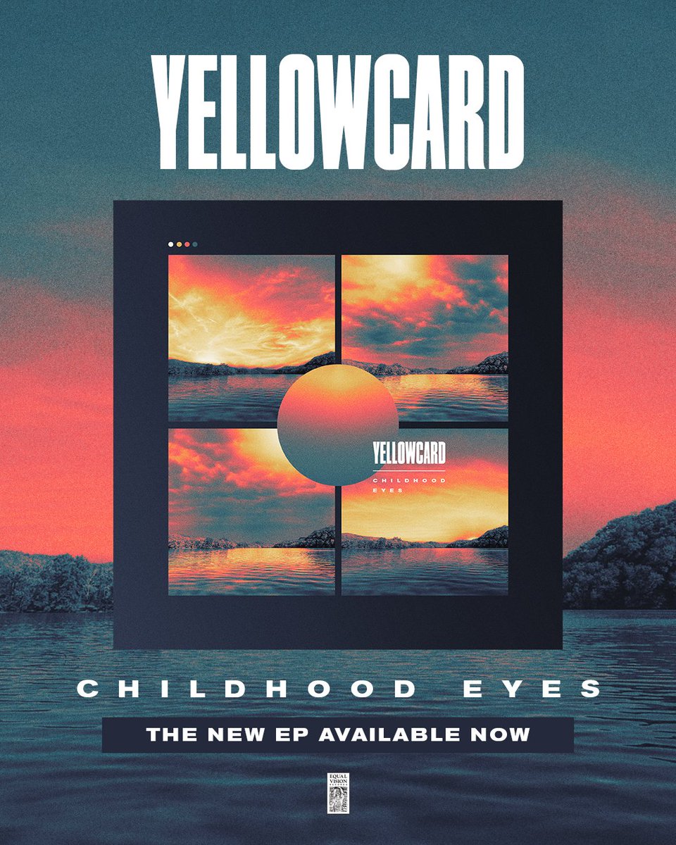 equalvision's tweet photo. The day we've all been waiting for has finally arrived🤩 The new EP 'Childhood Eyes' by @Yellowcard is OUT NOW!💛💫 Stream it everywhere you get your music, or check it out here: https://t.co/nEl4ZUyfXr #yellowcardband https://t.co/NhXwevnnoi