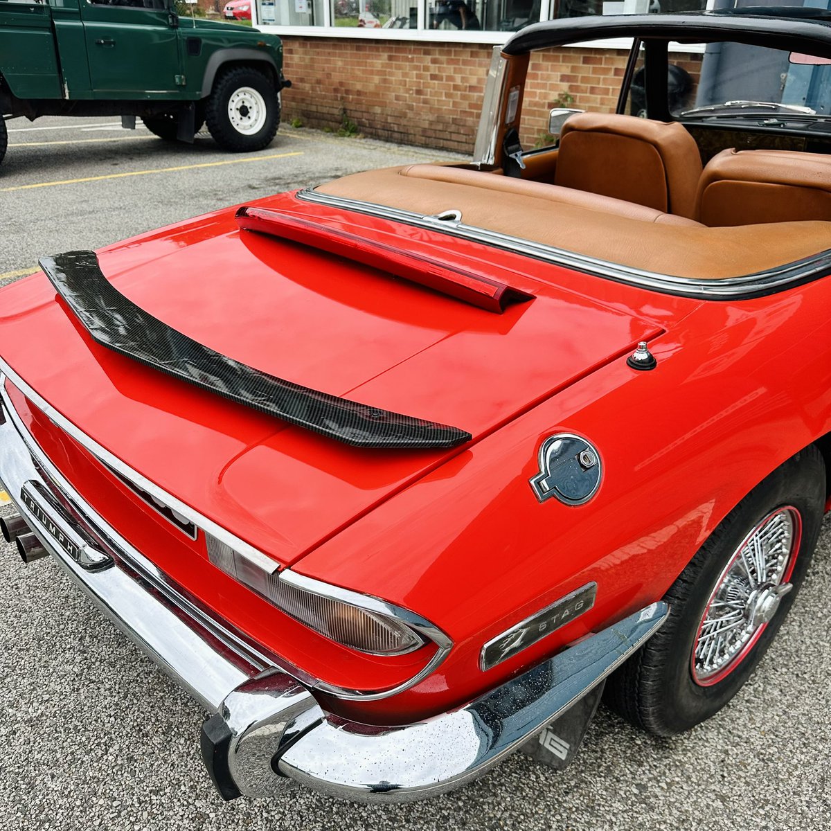 rimmerbros's tweet photo. 🚘 Revving into the past! 🏁 Meet our customer's incredible 1971 Triumph Stag, now powered by a beastly 3.9L V8 engine! 🌟💪
🔧 A labour of love, he's poured heart and soul into this beauty, tackling both mechanical and cosmetic upgrades himself. 🛠️😍
#TriumphStag #triumphcar https://t.co/HfaKbe7gho