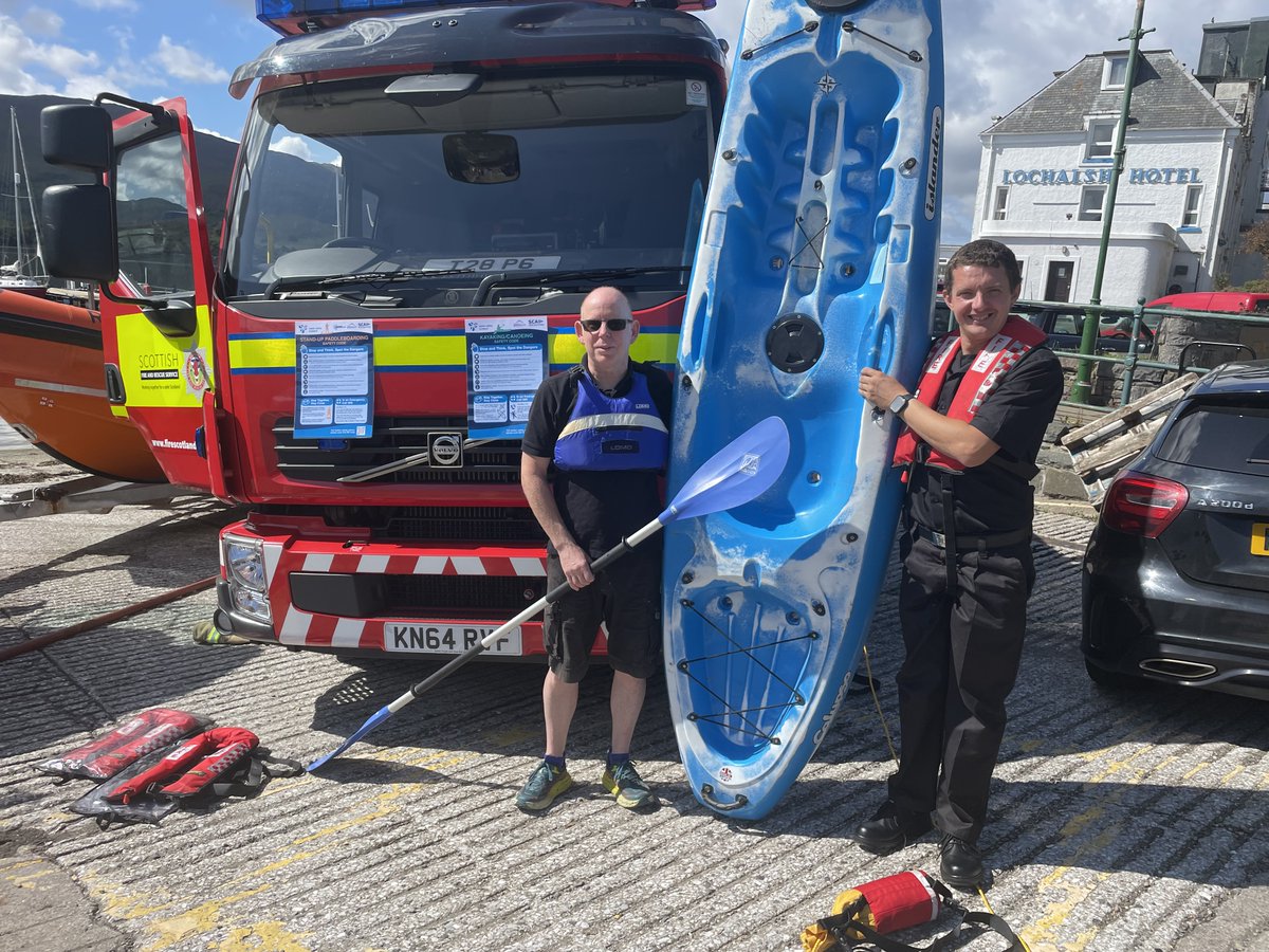 SFRS personnel from Kyle teamed up with RNLI crew members this morning at Kyle pier and pontoons emphasising water safety messages by offering advice and distributing information leaflets to a wide range of water enthusiasts. <a href="/KyleRNLI/">Kyle of LochalshRNLI</a> <a href="/Kylefirestation/">Kyle Of Lochalsh Fire Station</a> <a href="/LSO_Highland/">LSO-Highland</a> <a href="/fire_scot/">Scottish Fire and Rescue Service</a>