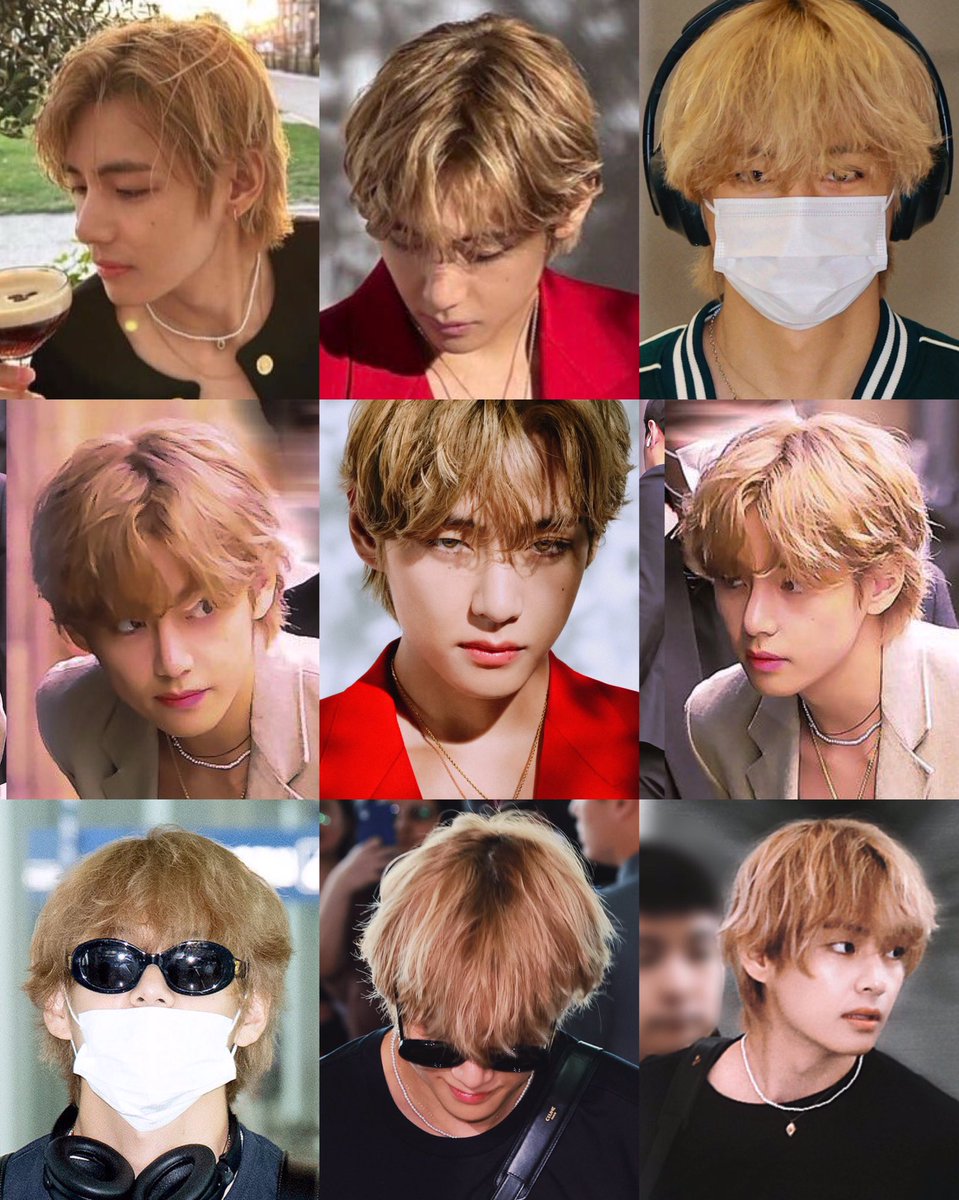 Blonde taehyung, a walking doll