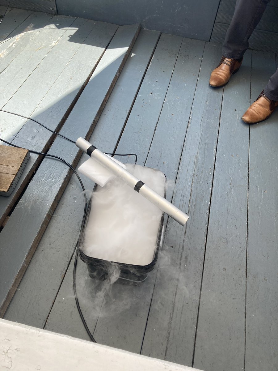 KatieJoAnd's tweet photo. Joining in the racket at Sonic Arts Week today, starting off with a sonic cruise complete with hydrophones and dry ice, and a beautiful live performance in a very colourful underpass! Organised by @aux_project https://t.co/X2cltaZ2WO