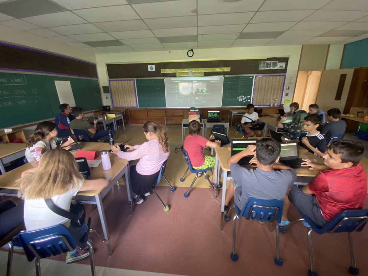 MrsJGiroux's tweet photo. SLP Day 15 - HAPPY LAST DAY! We celebrated our accomplishments with Pictionary, @PlayBlooket, Apples to Apples, and @TimHortons donuts!!! What more can you wish for? Wishing you all a fabulous summer vacation! ☀️🍉 @WECDSB @stjeschool https://t.co/xI029m5NFb