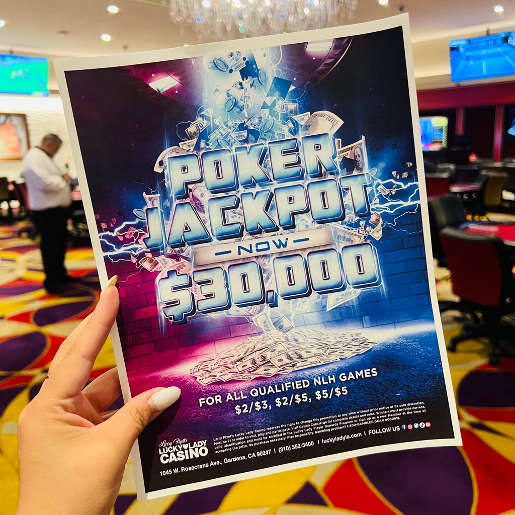 LarryFlyntsLL's tweet image. The stakes have never been higher! The current jackpot for all qualified NLH games is an extraordinary $30,000!! Join the action and try your luck winning big!💵💥 ⁠
#pokerjackpot