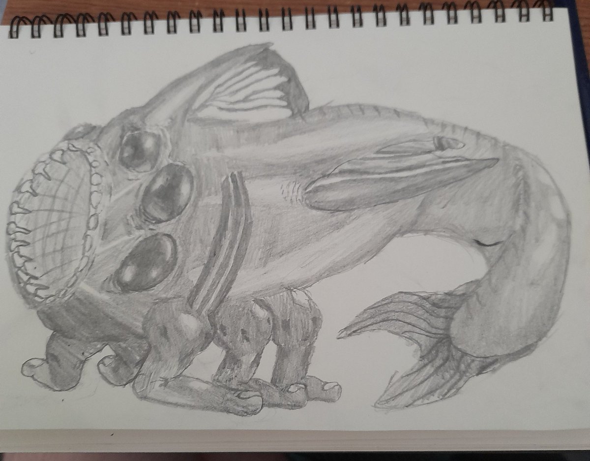 samwyse19's tweet photo. Big fish man 

#art #drawing #sketch #pencil #fish #creature #cool https://t.co/BlWyDS69Uw