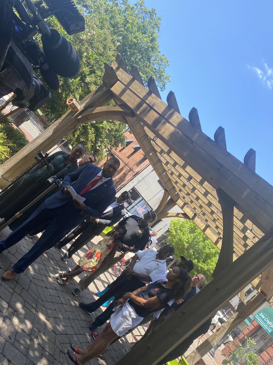 NOW: <a href="/CityofDurhamNC/">CityofDurhamNC</a> Councilman  <a href="/LeoForDurham/">Leonardo Williams</a> announces he is running for mayor of the Bull City in front of the Black Wall Street plaque downtown.
