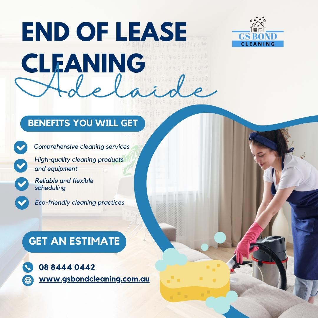 Discover the Benefits That You'll Get with GS Bond Cleaning!

#bondcleaningadelaide #cleanhome #trustedpartner #adelaidecleaners #reviveyourhome #refreshyourspace #endofleasecleaning #officecleaningadelaide #carpetcleaning #springcleaninge