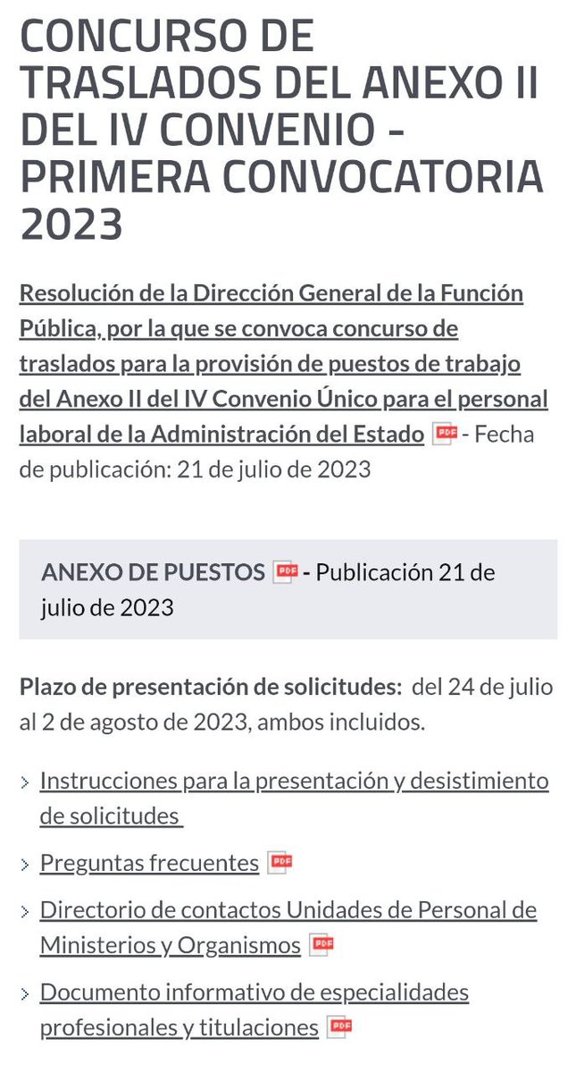 AplageComunicac's tweet photo. CONCURSO DE TRASLADOS DEL ANEXO II DEL IV CONVENIO ÚNICO
-PRIMERA CONVOCATORIA 2023-
#LuchamosPorTusDerechos #CAPtraslados #MovimientoAGE #PersonalLaboral #APLAGE https://t.co/x3Ixf53h2T