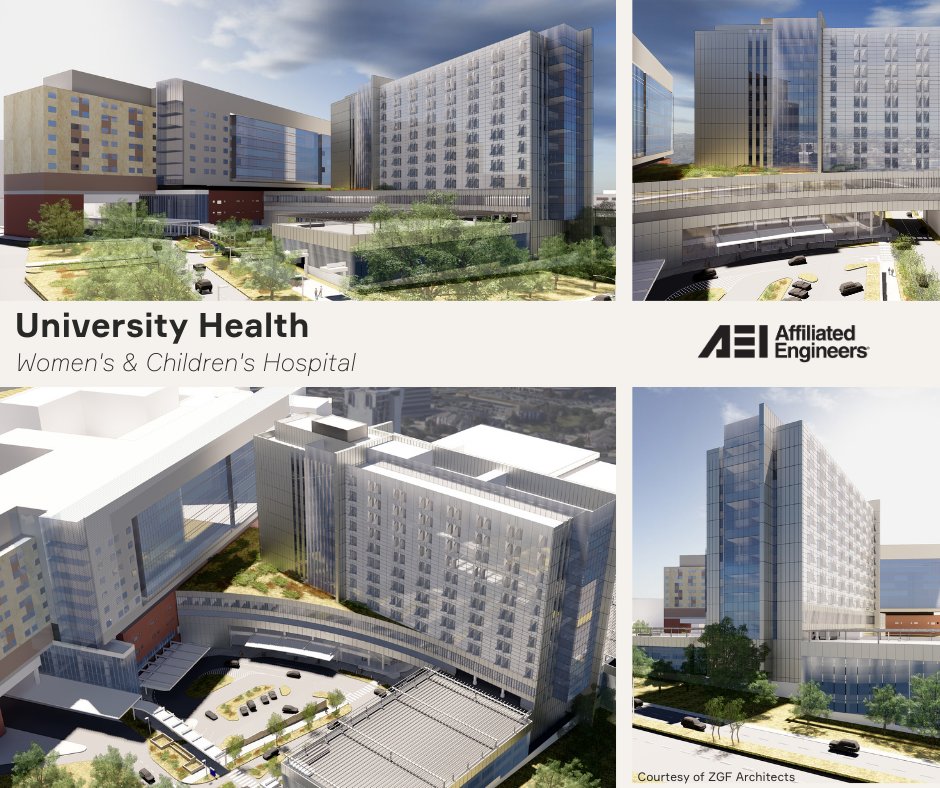 Stay tuned! @univhealthsa will open their new Women’s &amp; Children’s Hospital in San Antonio, TX soon. #AEI was responsible for #MEPengineering and information technology design services of this one-of-its-kind inpatient tower. #healthcaredesign #sayhello