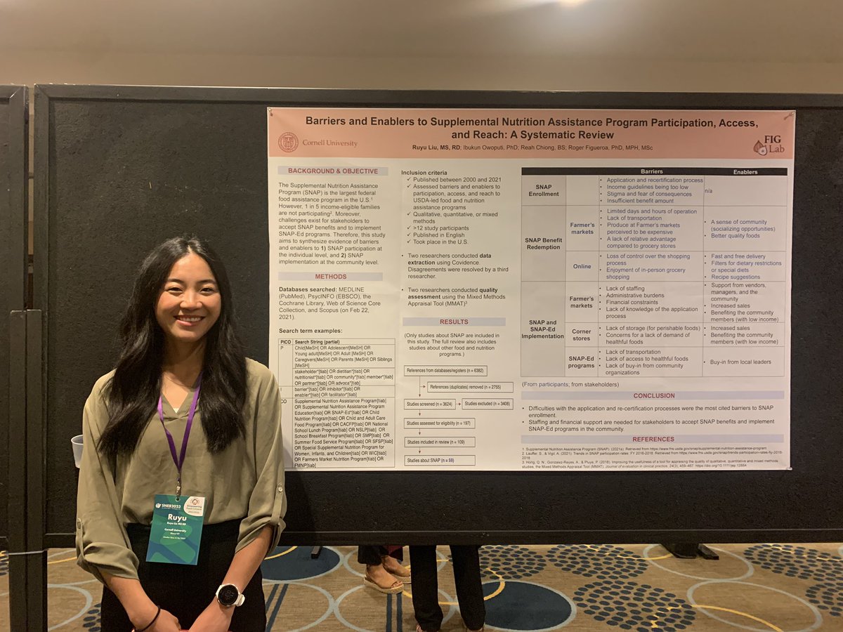 Thanks to #SNEB2023 for a super engaged poster session! Always a pleasure discussing removing barriers to food and nutrition security with advocates from various sectors. Looking forward to connecting with more folks!