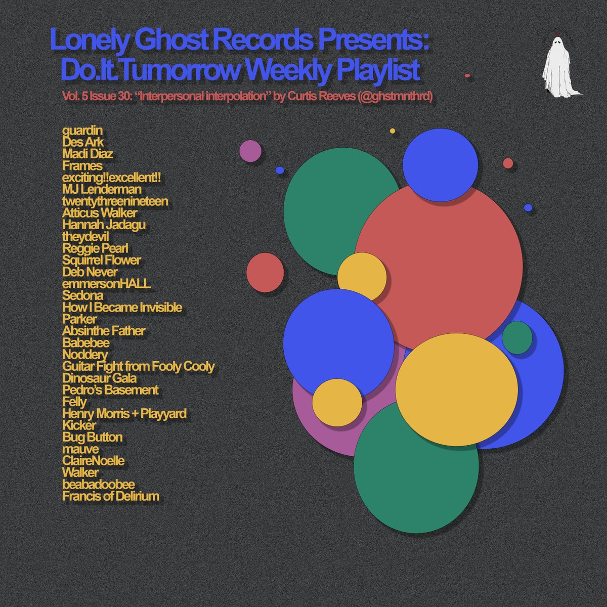 lonelyghostrecs's tweet photo. We have a new playlist for you from @ghstmnthrd feat. @astralagenda @madidiaz @superexcitebike @markjlenderman @xxiiixix @hannahjadagu @sqrrlflwr @debnever @hibinvisible + more! We update the playlist every Friday so make sure to follow it Spotify for new recs every week! https://t.co/0BB9FDvvgG