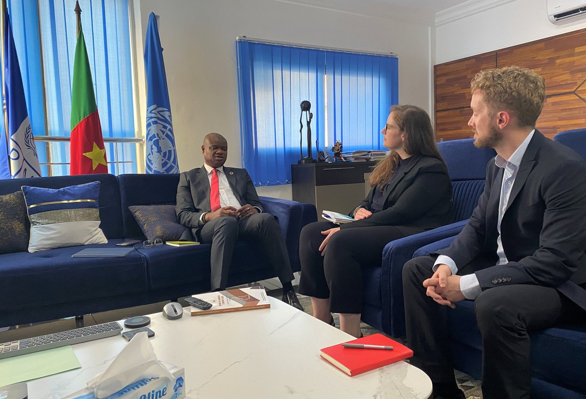 PNUDCameroun's tweet photo. Mr @aliouMdia is pleased to host @IATI_aid colleagues @SarahShamiso &amp; @Mark_Brough in 🇨🇲, on mission to supp. the Gov🇨🇲 in empowering Aid Data Management Experts to ensure coherence &amp; coordination of Dev. Cooperation &amp; to improve the availability &amp; quality of #Data on #ForeignAid https://t.co/2uefMK8cy2