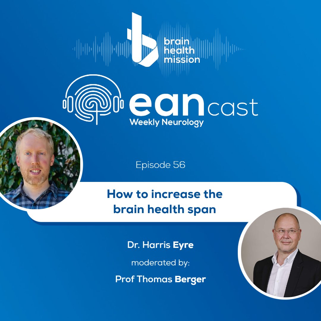 EANeurology's tweet photo. 🙌 Tomorrow is #WorldBrainDay, and we just have to highlight our latest podcast episode all about #BrainHealth, featuring @HarrisAEyre and Thomas Berger🎉🎧
🎧 Listen to the full episode!
👉https://t.co/v852S57w3r
#neurology #eanCast #WorldBrainDay2023 #WBD #BrainCapital https://t.co/2LNsr5UMhD