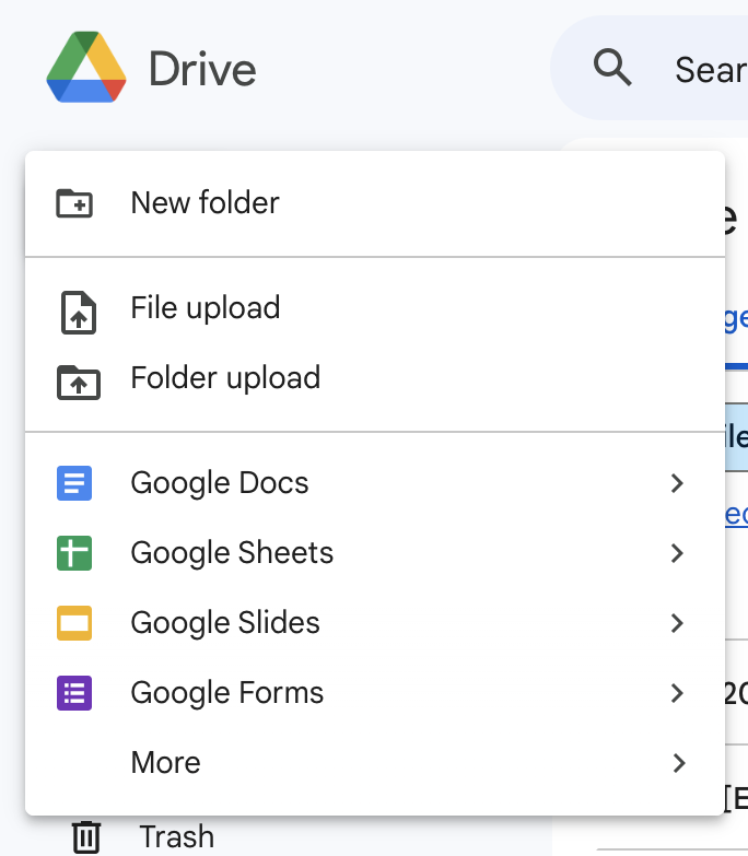 ❓ Need to create a survey? On your #GoogleDrive homepage click "New" followed by "More," and then "Google Forms" → goo.gle/3OnfgX1