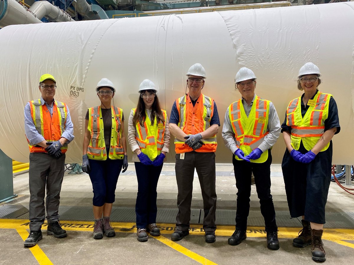 The Hon. @GeorgeHeyman , Minister of Environment and Climate Change Strategy, and the Hon. @JM_Whiteside , MLA for New Westminster, visited our New Westminster plant to observe energy efficiency improvements made possible by funding received from the #CleanBC Industry Fund.
