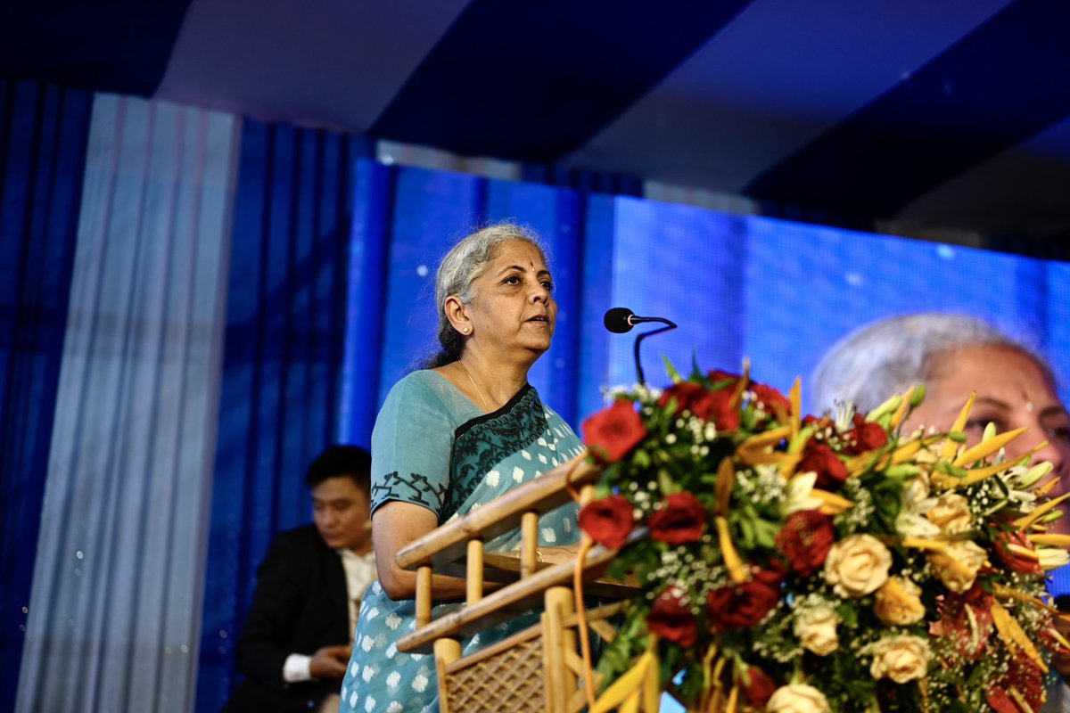 Union Finance Minister #NirmalaSitharaman praised the North Eastern states for their success in the collection and devolution of #GST. According to the 2023 RBI report on state finances, North Eastern states have collectively registered a GST hike of 27.5%
@nsitharaman https://t.co/1Klx2Lf5TH