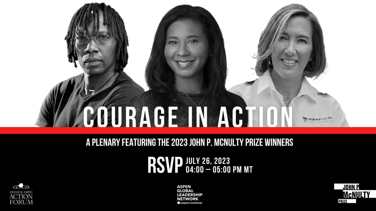 What do social change leaders share in common? They are all guided by moral courage. Join us at <a href="/AspenAction/">Resnick #AspenAction Forum</a> to meet the 2023 #McNultyPrize Winners who have been through the journey of elevating their moral courage to bring about changes. 

🔗 Register: buff.ly/3XRi9CL