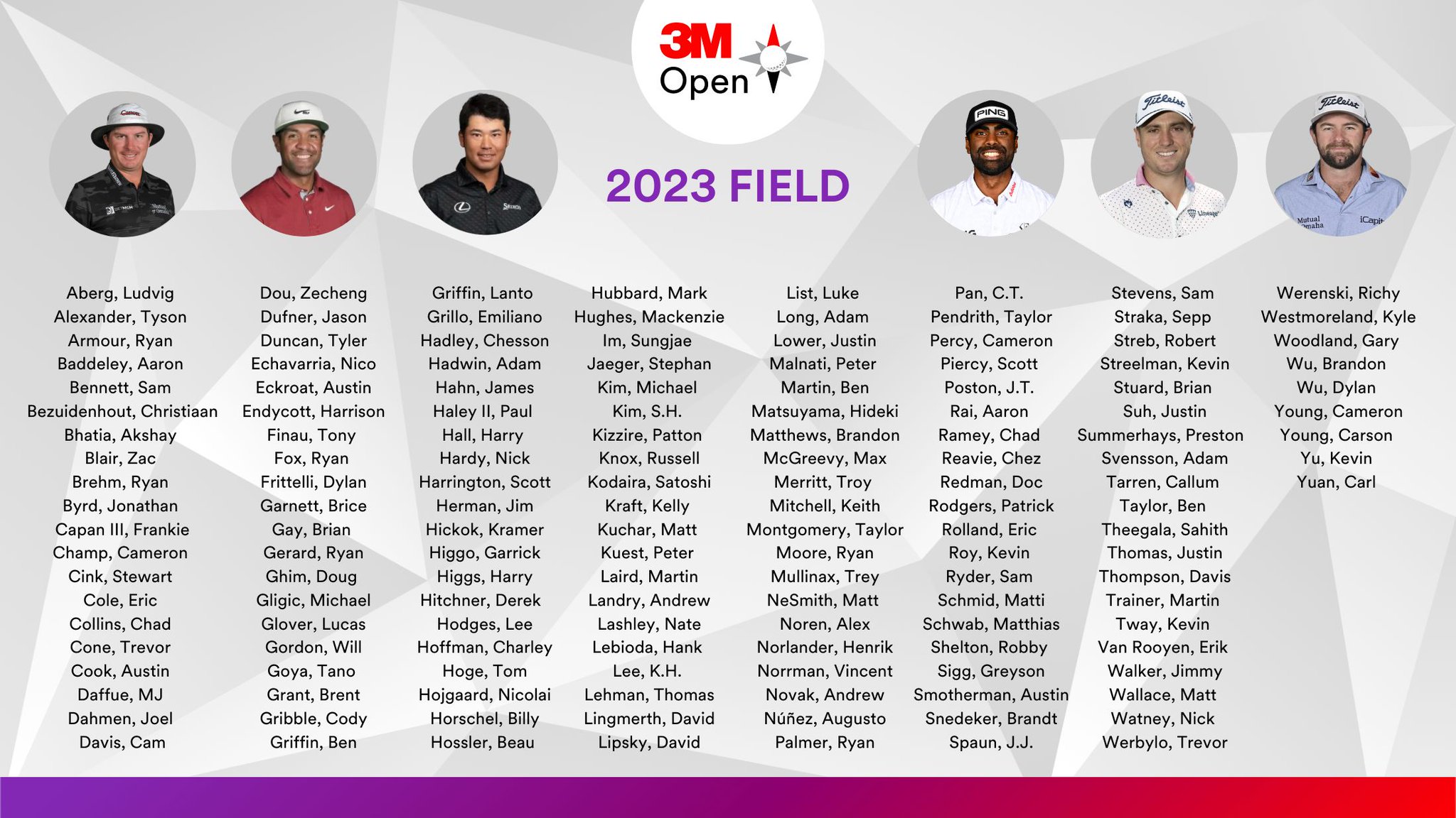 Full Field Set for 2023 3M Open at TPC Twin Cities SportsHistori
