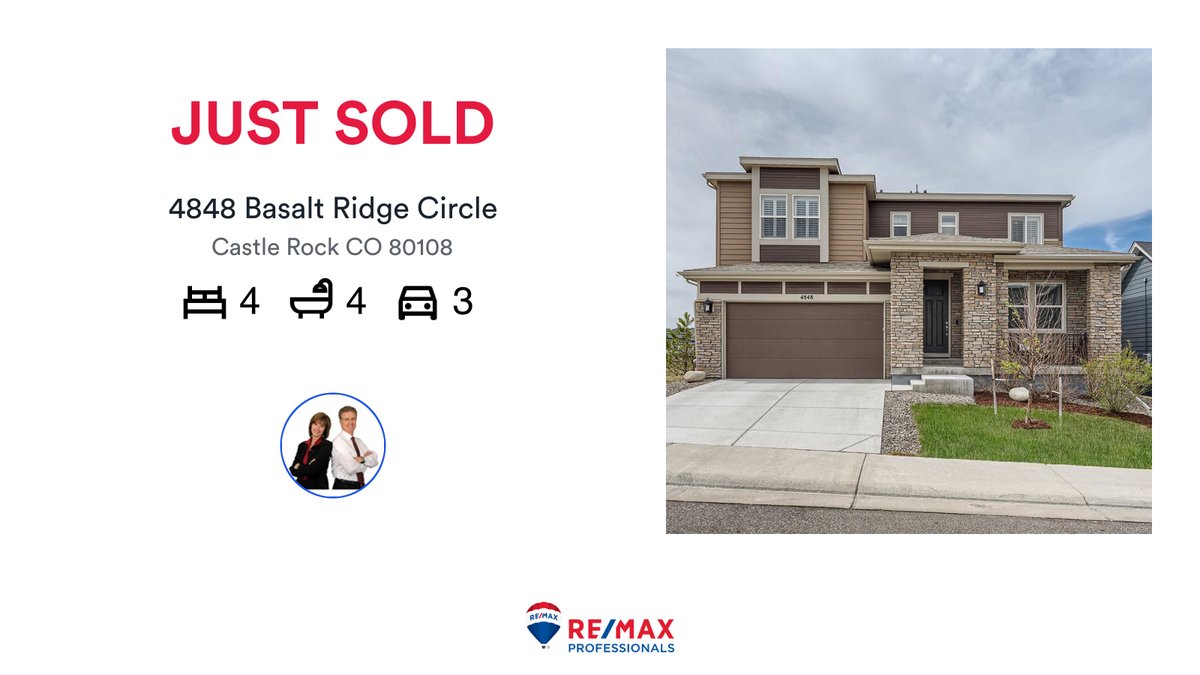 DougJamesRemax's tweet photo. 🛌 4 🛀 4 🚘 3
📍 4848 Basalt Ridge Circle, Castle Rock, CO, 80108

My latest sale on RateMyAgent.

https://t.co/wya0pwUe3R

...
#ratemyagent #realestate #REMAX_Professionals https://t.co/IRYJQzKpir