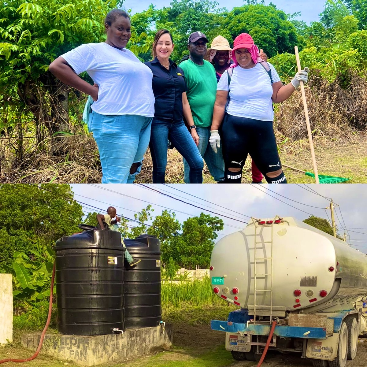 annmarievazja's tweet photo. Friday Recap🇯🇲
Successful water hike &amp; lunch cooked pon woodfire yesterday.

Wednesday an informative community meeting in #LongBay with #NWC 

Bushing &amp; our trucked water delivery continues. 

Consultation meeting with the #PAJ re master plan for the our town.

#Boom 🙌🏻🇯🇲🙏🏻💛 https://t.co/Kje2Vd2DYj