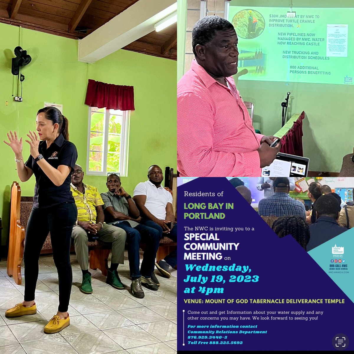annmarievazja's tweet photo. Friday Recap🇯🇲
Successful water hike &amp; lunch cooked pon woodfire yesterday.

Wednesday an informative community meeting in #LongBay with #NWC 

Bushing &amp; our trucked water delivery continues. 

Consultation meeting with the #PAJ re master plan for the our town.

#Boom 🙌🏻🇯🇲🙏🏻💛 https://t.co/Kje2Vd2DYj
