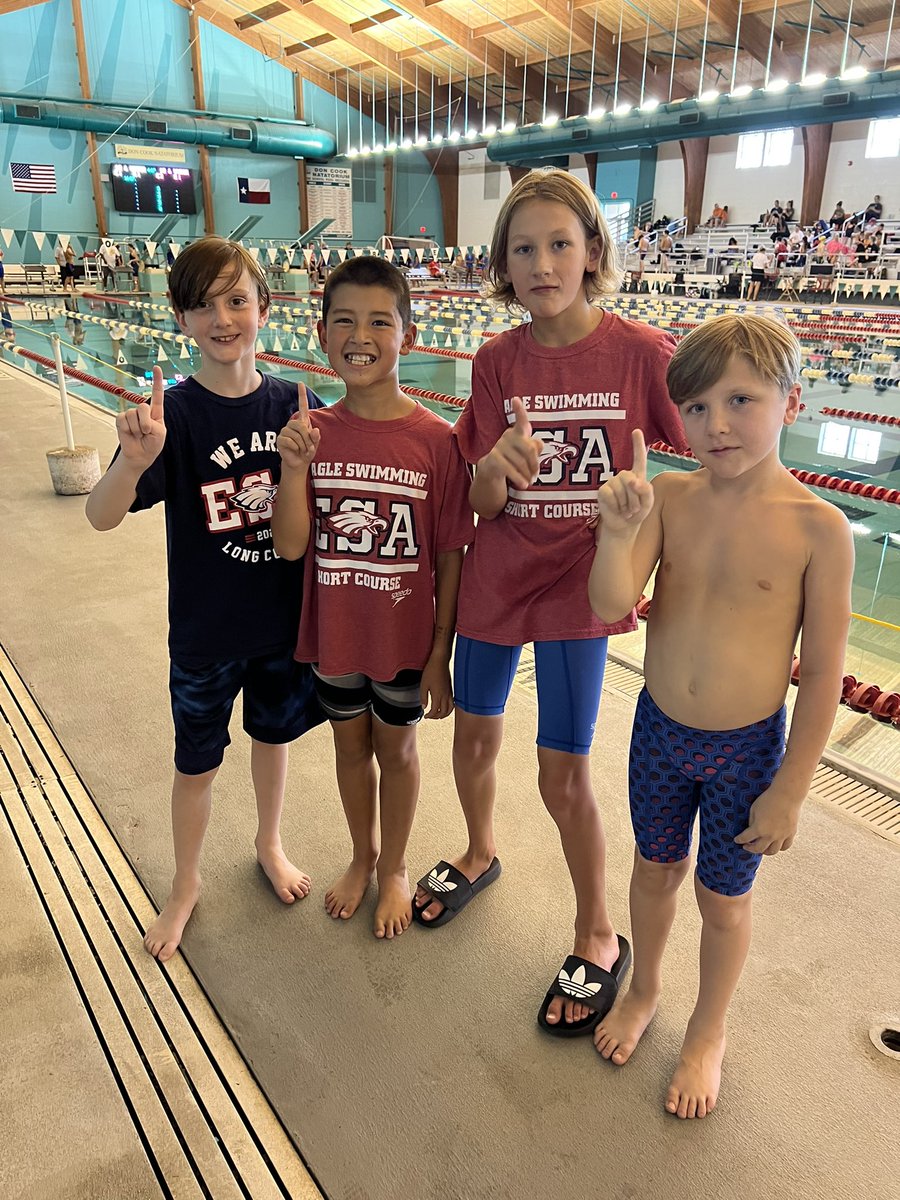 ESASwim's tweet photo. The fantastic 4 ready to take on finals!! You got this boys! https://t.co/DKYWD6eAoL