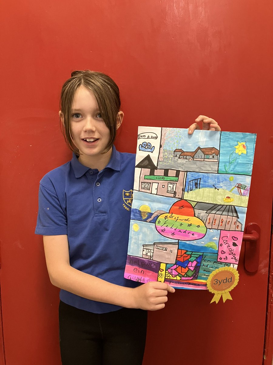 Llongyfarchiadau i Grace am ennill y drydedd wobr wrth greu poster o dan y thema Ein Hardal Ni ar gyfer Gwyl Canol Dre @MenterGSG <a href="/SiarterIaithERW/">Siarter Iaith ERW</a> <a href="/SerenaSbarc/">Seren A Sbarc - Siarter iaith</a> 
Congratulations to Grace for winning the third prize for her poster Our Local Area for @Gwylcanoldre <a href="/ChurchinWales/">The Church in Wales | Yr Eglwys yng Nghymru</a>