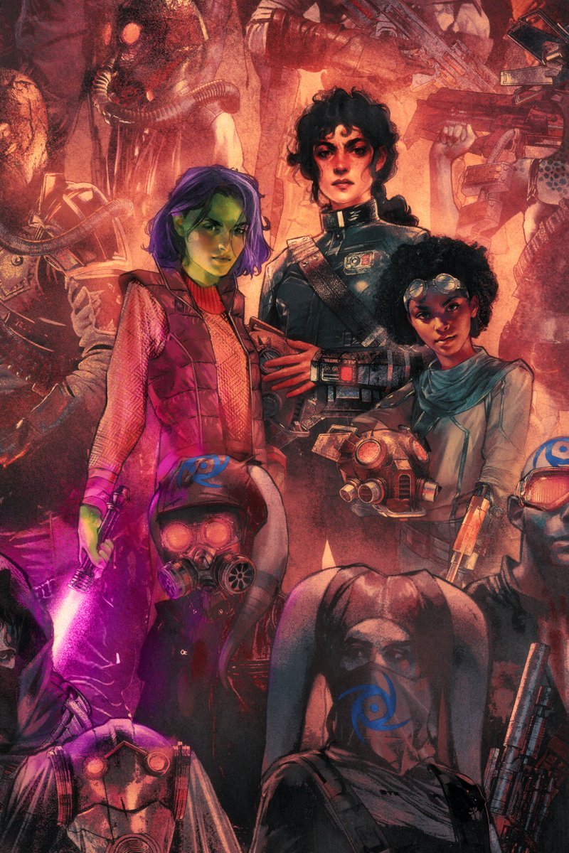 CoreyBrickley's tweet image. Mama mia this was a big one. I present to you the artwork I painted for Star Wars: The High Republic: Defy the Storm