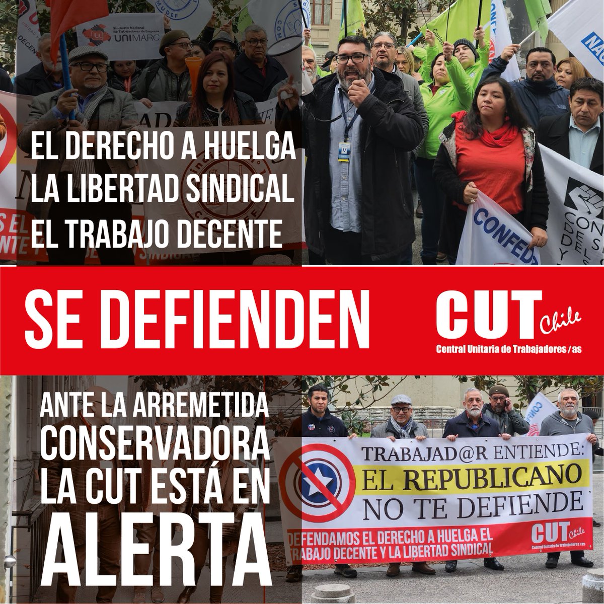 🔴 ¡La Huelga se Defiende! 
#LaHuelgaseDefiende
#LibertadSindical
#TrabajoDecente