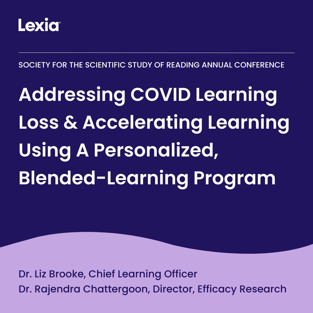 LexiaLearning's tweet image. This week, our own @LizCBrooke enlightened us at the
@SSSReading Annual Conference on learning loss. She discussed how to speed up learning with personalized, blended programs like Lexia® Core5® Reading. #AcceleratedLearning #edtech #SSSR2023