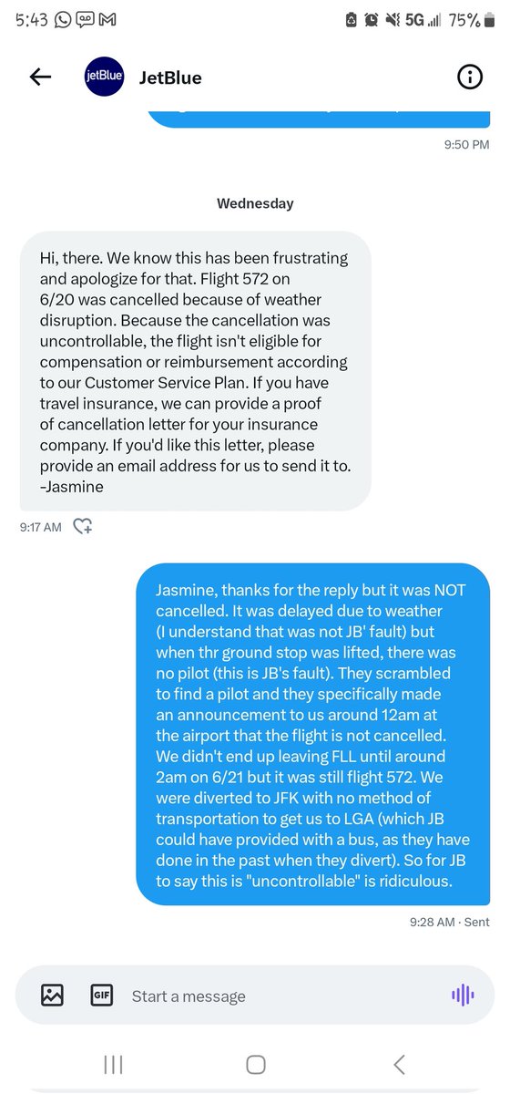 Sim107472903's tweet photo. @JetBlue you used to be better than this! Should have left at 8:10pm, leaves at 2am, diverted &amp; the best come back was "uncontrollable" when 99% of other flights left that night...all I can do is laugh at this point, hope another airline is available next time I book 🤷🏻‍♀️ https://t.co/vpu5A2bLIT