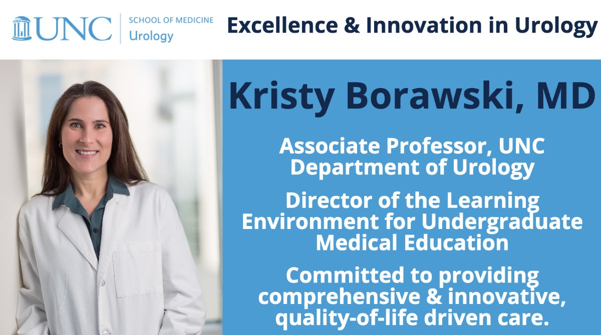 Urology@UNC (@uncurology) on Twitter photo Dr. Borawski (<a href="/BorawskiKristy/">Kristy Borawski</a>) specializes in urodynamics, neuro urology, reconstructive surgery, and female/male incontinence. Learn more: unc.live/4253qVO Dr. Borawski (<a href="/BorawskiKristy/">Kristy Borawski</a>) specializes in urodynamics, neuro urology, reconstructive surgery, and female/male incontinence. Learn more: unc.live/4253qVO