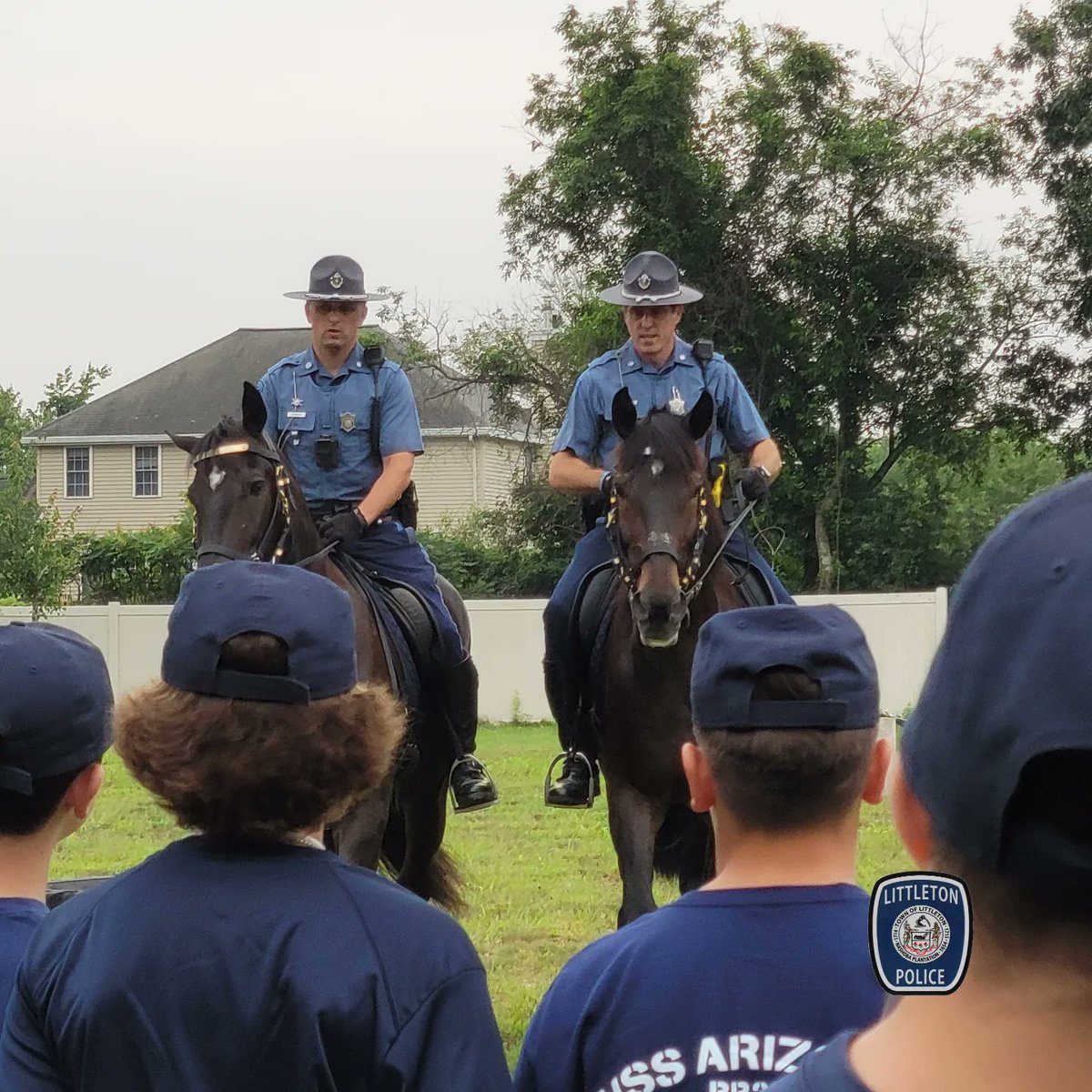 LittletonMAPD's tweet photo. Day 5 Littleton Police Student Academy 2023
Horses and K9s! What an awesome day!
Later today, the students will have their graduation ceremony! #LittletonPoliceStudentAcademy2023 #MSPMountainUnit #HarvardPD #K9Vojak #K9Milo https://t.co/kzxNI5E0vp