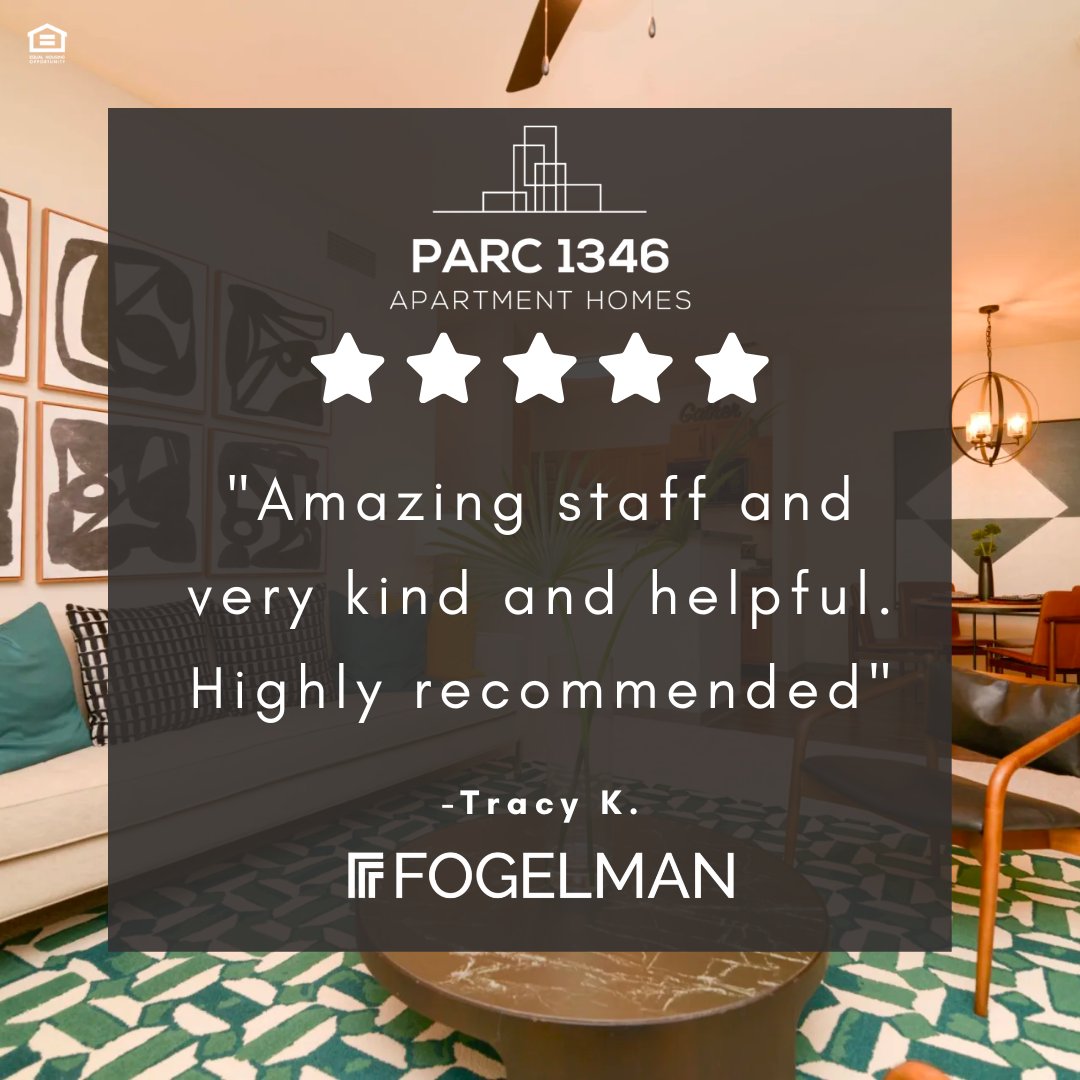 We go above and beyond to deliver unparalleled service and flawlessly designed homes, ensuring you get nothing but the finest.

Reach out to us now! Discover a life like no other!
#Parc1346 #ChattanoogaApartments #ChattanoogaTN #TNLiving #FogelmanProperties #Testimonial...