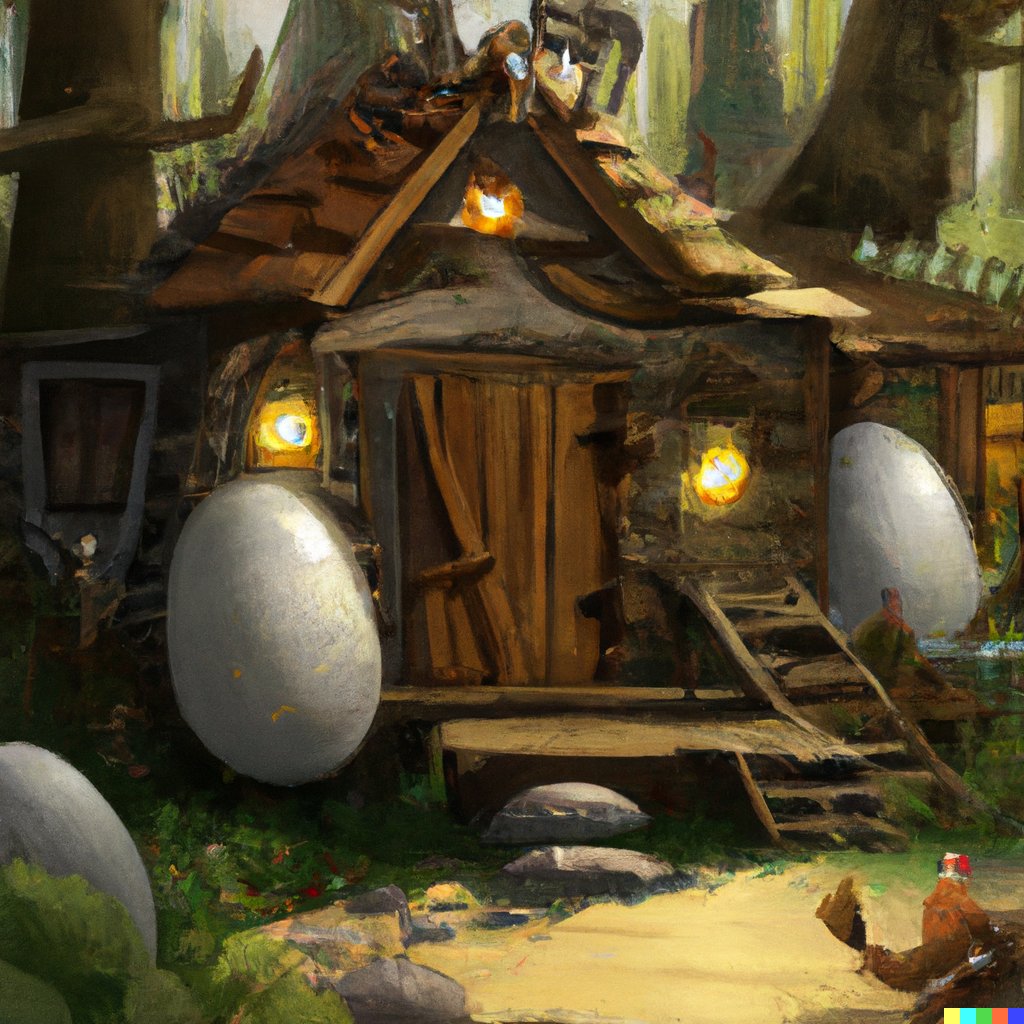 hirour_games's tweet photo. https://t.co/e1X7pi4iHI
DALL·E 2 : Phrase: #81 - Wooden cottage in Chicken Farm with big eggs in the forest, digital art
#mobile #AI #KI #dalle2 #art #chicken #farm #picsart #pics #electro #dream #creative #digital #hirour #fantasy #fantasymusic #shorts #shortbeats #zfold2 https://t.co/jIXzbvc3Zv