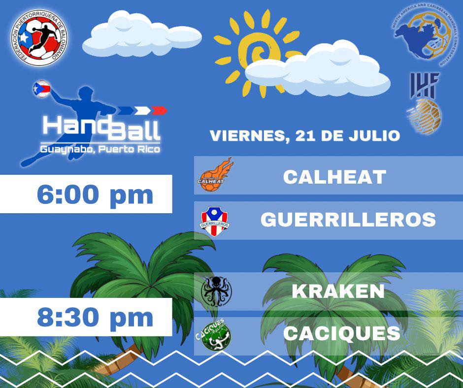 Now live:  The 3rd and final match day of Group Play for the NACHC Club Championship
Video:  facebook.com/balonmanopur/v…
