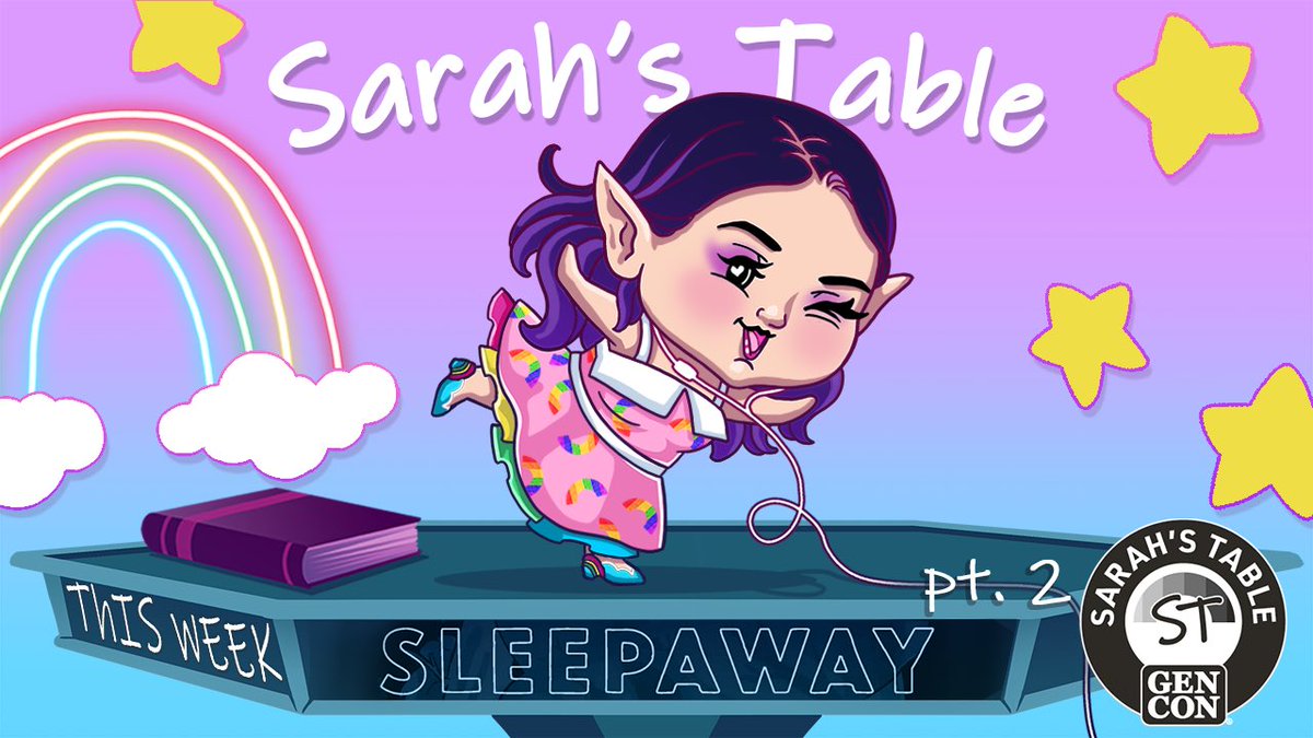 PixiesAndPins's tweet photo. Sarah’s Table
Fri July 21
7pm CT
https://t.co/QWUylHCZuS

The Surface. We’re back at Camp Standing Stones. Nothing will ever be the same. #Sleepaway by @jdragsky 

#joyfulgaming #SarahsTable #GenCon #GenConTV #GameNight #RPG

@Gen_Con
@TheNoirEnigma
@pahnita
@damonvanhee https://t.co/cdrG2Pxosd
