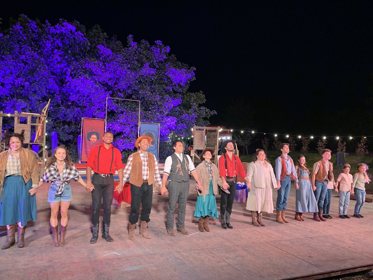 ShentonStage's tweet image. The songs are performed with vim, vigour and rigour by a terrific youthful ensemble cast, and a small but punchy band led by conductor Debbi Clarke. Is there a lovelier melody than “Moonshine Lullabye”? It’s one long swoon-inducing wonder.