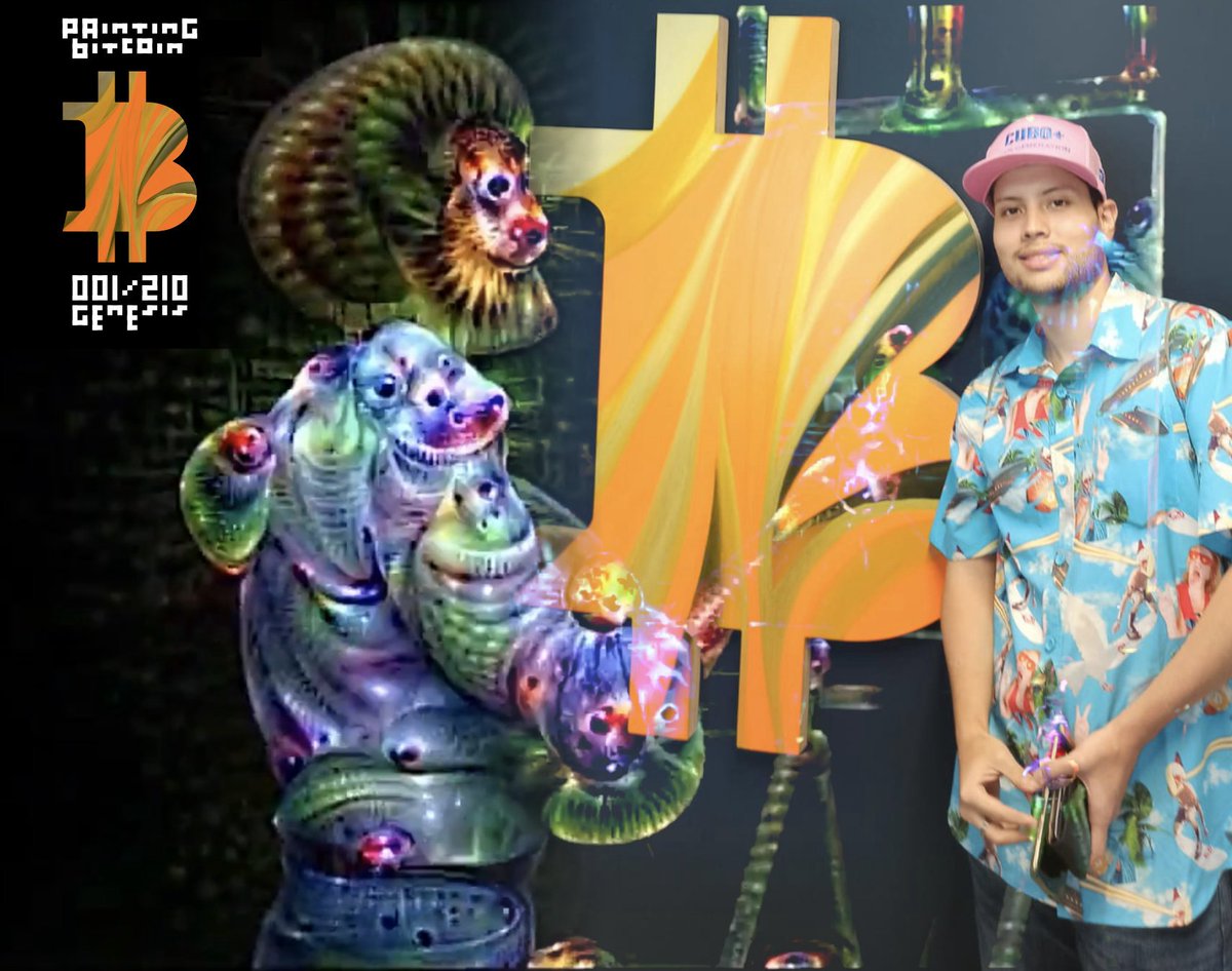 "All you need is the desire to make beautiful things happen on #Bitcoin." - ₿O₿ FOSS on Painting #Bitcoin 🎨🍊💊

Happy little #BitcoinArt in #ElSalvador 🇸🇻🚀

Thanks to <a href="/stacyherbert/">Stacy Herbert 🇸🇻🚀</a> <a href="/maxkeiser/">Max Keiser</a> <a href="/JosueLopezGal/">Josue Lopez 🇸🇻</a> for making this meme come true 🙏