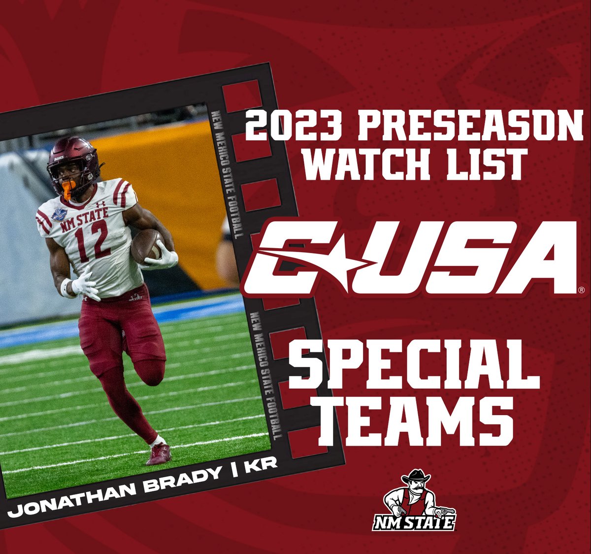 New Mexico State Football (@nmstatefootball) on Twitter photo After an outstanding season as a true freshman, <a href="/_jonathanbrady6/">JONATHAN โballgameโ BRADY</a> is a threat as a receiver and a return man. 
๐ฐ: bit.ly/46YleVG 
#AggieUp x #HHLP After an outstanding season as a true freshman, <a href="/_jonathanbrady6/">JONATHAN โballgameโ BRADY</a> is a threat as a receiver and a return man. 
๐ฐ: bit.ly/46YleVG 
#AggieUp x #HHLP