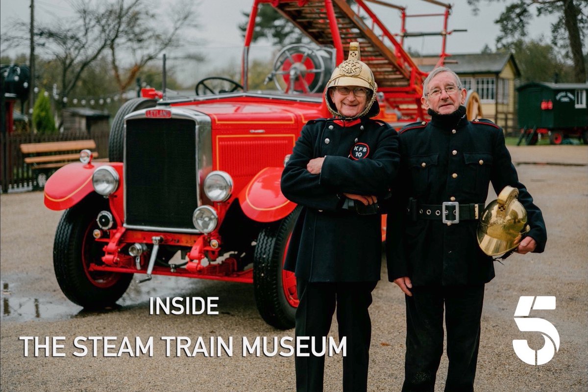 Less than an hour to go until #insidethesteamtrainmuseum on <a href="/channel5_tv/">Channel 5</a>. Tune in at 7pm for the final episode ‘Fire and Steam’ where we see the team <a href="/bressingham_s_g/">Bressingham Steam</a>  restore a vintage fire engine 🚒 Many thanks to <a href="/scholarengines/">Scholar Engines</a> for their help when filming this episode 👍
