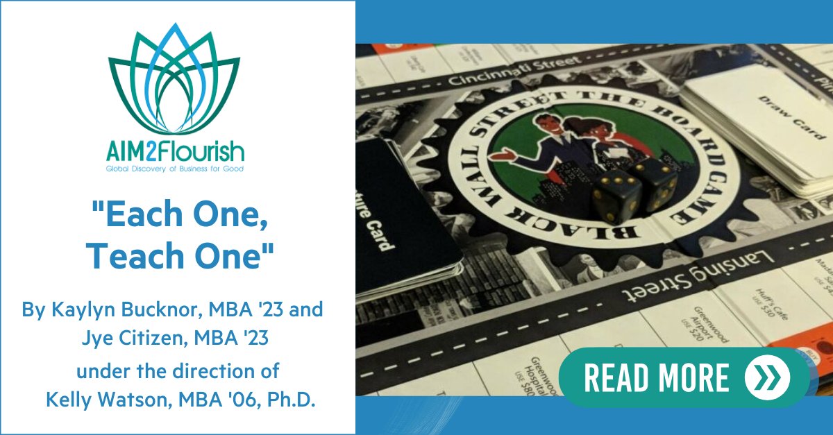 LMUCBA's tweet photo. “Each One, Teach One” on @AIM2Flourish features @PlayBlackWallSt, an organization improving the future of Black youth &amp; making progress toward 3 of the 17 UN SDGs: #1: No Poverty, #4: Quality Education &amp; #10: Reduced Inequalities.🌎More a https://t.co/EHGCse5W9X #lmucba #lmumba https://t.co/6GRS5GIFIL