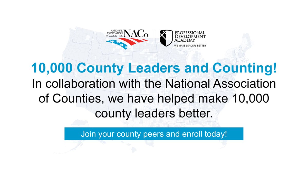 Counties all over the United States are closing their leadership gap with the @NACoTweets NACo Leadership Academy. Join the NACo Leadership Academy and become the exceptional county leader your community needs!