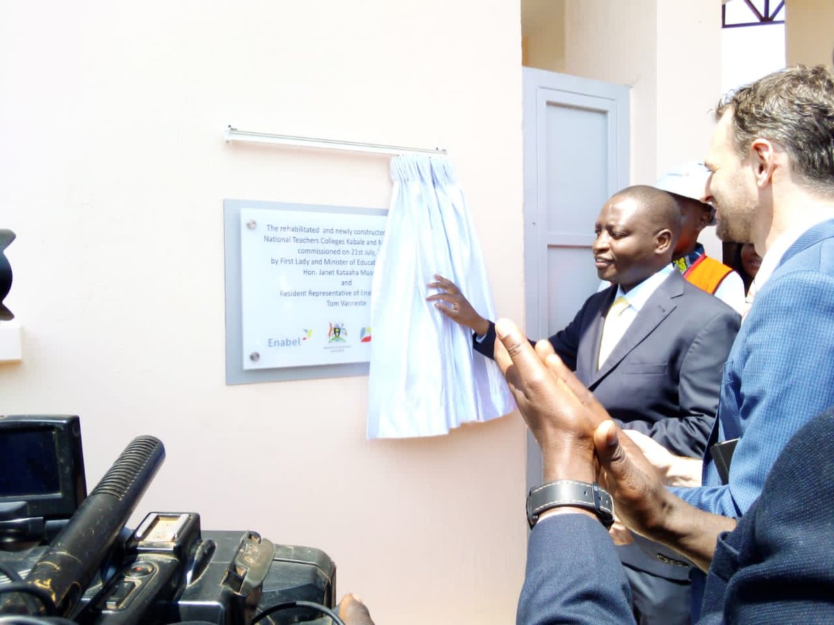 Today, I represented the First Lady @JanetMuseveni to commission the rehabilitated facilities at Kabale NTC & the launch of the ICT hub. In her speech, Maama commended the Belgian Gov't for the noble partnership to renovate Kabale & Mubende NTC’s under the dev't agency Enebel.