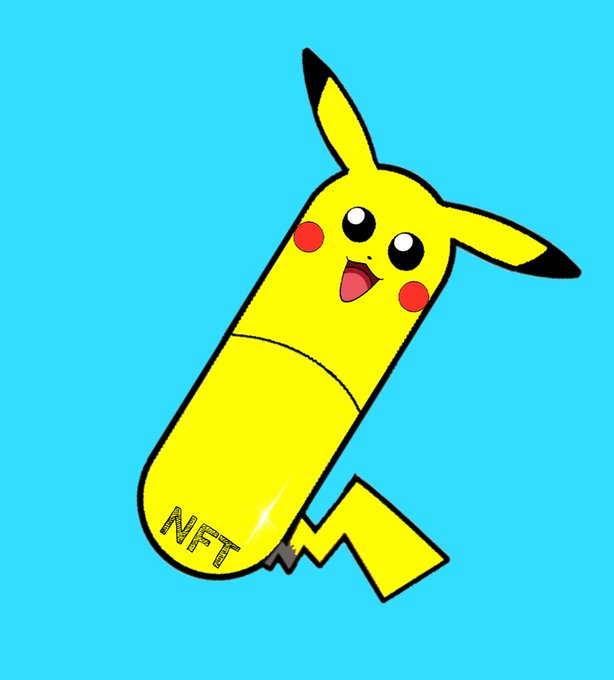 AccountantMonk's tweet photo. New Drop 🥳💜 Pikachu NFT PILL #144 🤯💜 https://t.co/yRFsS5AAEK #NFT #NFTs #NFTartist https://t.co/B0cDx0SfdS