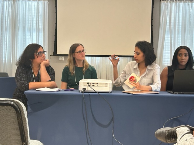 JasonBJackson's tweet photo. Q&A time! Intriguing discussions on issues from retheorizing capitalism & gender to racialized national identities & 'ideal citizenship' in Brazil, with Meghan Tinsley, Fernanda Barros, Umaima Miraj & Manjusha Nair. #DecolonizingDevelopment #SASE2023 https://t.co/RaIZZEVUjN