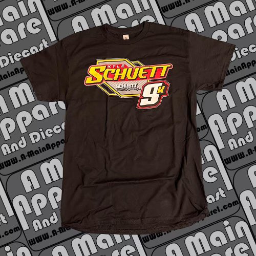A_MainApparel's tweet photo. 🔴🟡 NEW SHIRT ALERT 🟡🔴

The 2023 @schuettracing t-shirts are now live over at https://t.co/V8Ee9lnmkV 
Check ‘em out and be sure to get yours before they’re gone! https://t.co/7GMEs6kq8L
